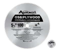 Wood Cutting 100-Tooth Circular Saw Blade 5-1/2" Dia. Carbide Steel for Trim Saw