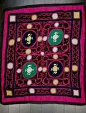 ANTIQUE RUSSIAN SILK EMBROIDERED TAPESTRY
