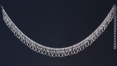 Bauchkette  für orientalischen Tanz und als Hüftgürtel, Weissmetall , versilbert