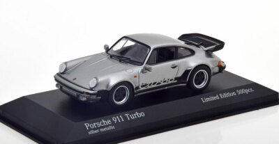 Porsche 911 930 Turbo 1979 Silver Metal MINICHAMPS 943069004 1/43