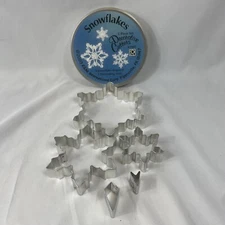 R&M International 5 Piece Snowflake Cookie Cutter Set with Storage Tin