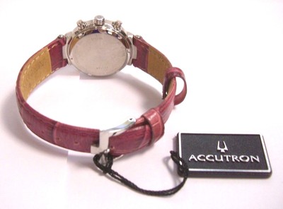 LADIES DIAMOND ACCUTRON STAINLESS STEEL CHRONOGRAPH SWISS BULOVA WATCH 26R16 NIB LADIES DIAMOND ACCUTRON STAINLESS STEEL CHRONOGRAPH SWISS  main image 4