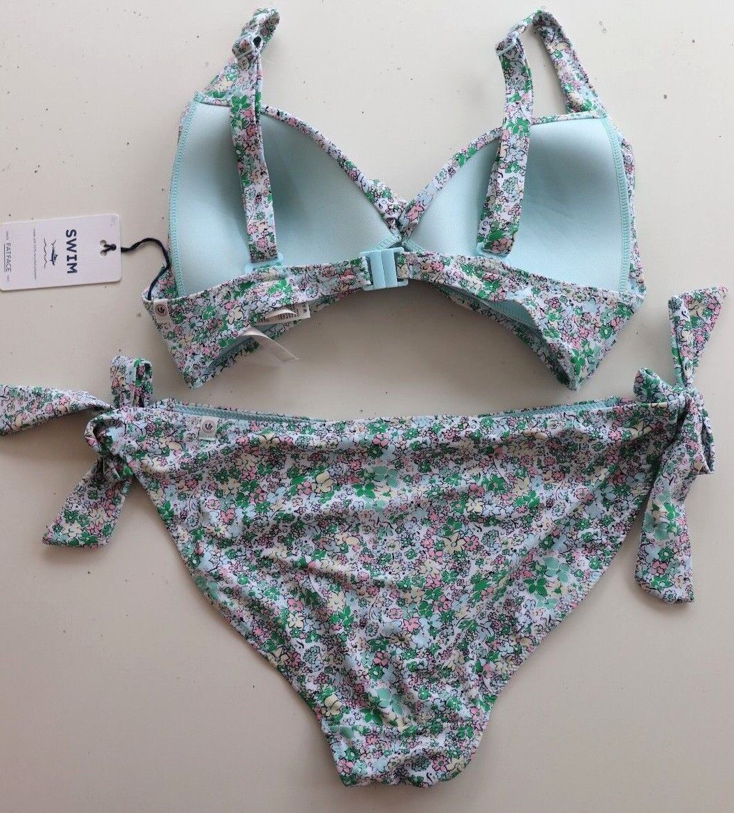 FAT FACE DAISY FIELD FLORAL PADDED TWIST TIE SIDE BIKINI WOMEN ALL SIZES