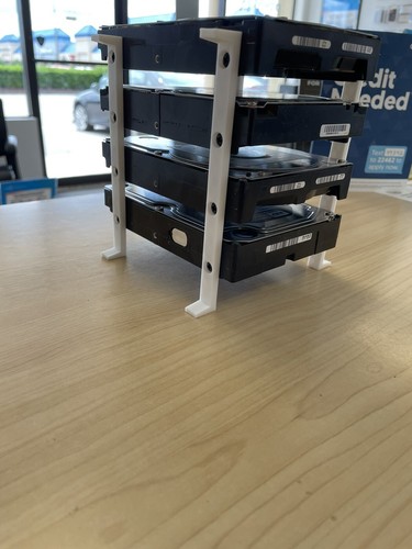 4 Bay 3.5 inch and 2.5 Inch Hard Drive HDD Rack Holder Chia Cage Case 4x2.5,3.5 - Afbeelding 3 van 11
