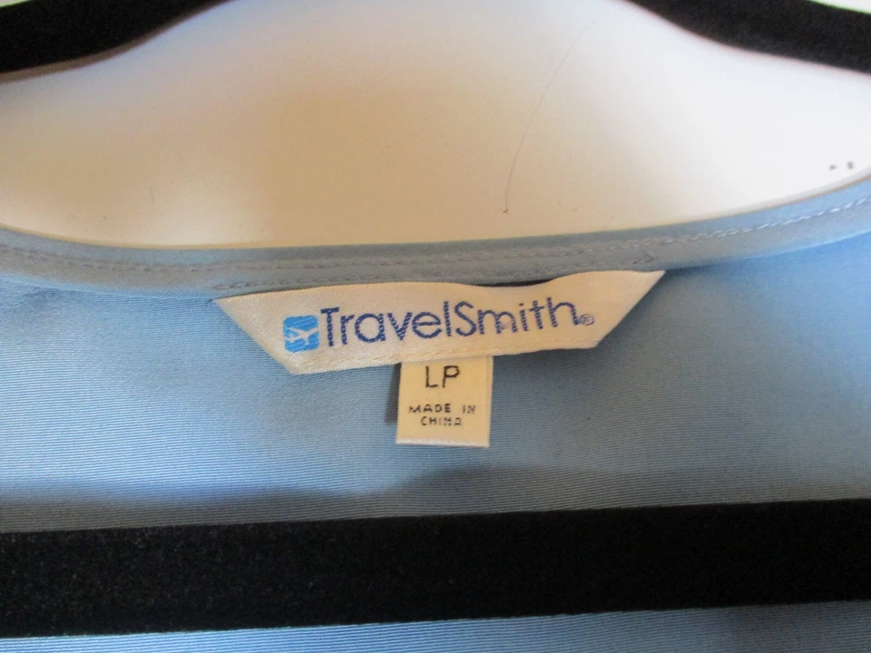 Camiseta sin mangas TravelSmith vintage con caparazón azul pizarra Sofy poli para mujer Y2K- grande P Foto 4 de 4