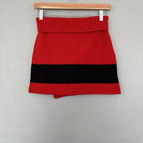 Ralph Lauren Skirt Girls Size XL 16 Red Black Lambswool Knit Toggle Blue Label - Picture 7 of 16