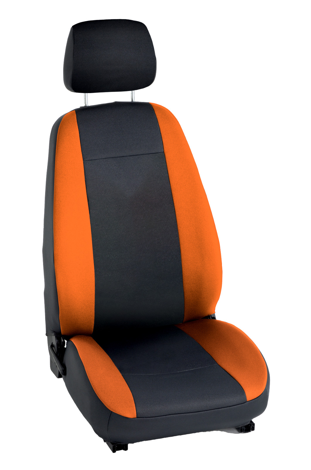 Housses de protection sieges voiture noir orange pour road trip en SUV