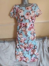 Pink Blush Turquoise Patterned Dress Size S Excellent Condition