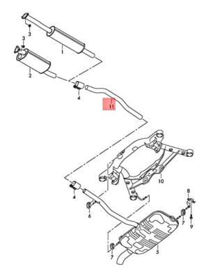 VW SEAT SHARAN SYNCRO 4MOTION ALHAMBRA INTERMEDIATE PIPE 7N0253103F NO DUTIES