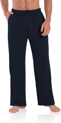 Men'S Joggers Sweatpants Open Bottom Straight Leg Casual Loose Fit Running Athle