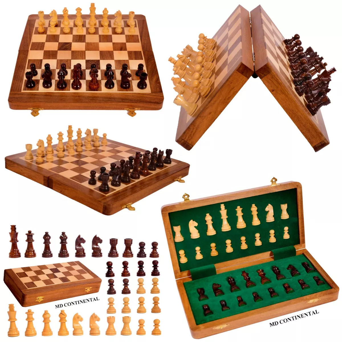 Handcrafted wooden chess set - Noblie - luxury gift store