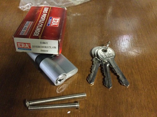ERA Euro replacement cylinder 70mm 3 keys - Picture 3 of 3