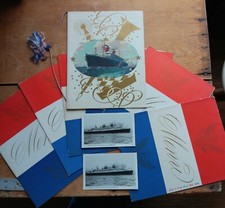 S.S. America Cruise Ship Menu's 1 Captains 6 Breakfast Lunch Dinner 2 Post Cards