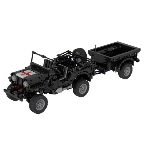 MOC-44696 Dynamic Military Off-road Vehicles Trailer 1615 Pieces Good Quality - Picture 4 of 5