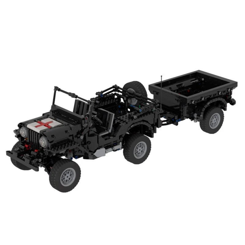 MOC-44696 Dynamic Military Off-road Vehicles Trailer 1615 Pieces for Aged 15+ - Image 4 of 4