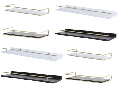 Modernes DECO Regal Schwebend Wand Aufbewahrung Aufbewahrung Bücherregal Vitrinenregal Wohnregal