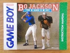 Bo Jackson Two Games In One Nintendo Game Boy Manual Only ~ Instruction Booklet