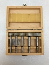 5Pc. Craftsman Forstner Wood Boring Kit. Comes in Original Wood Box.