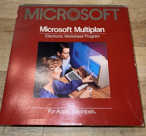 Microsoft Multiplan 1.0 1984 Pre-Excel foglio di calcolo SCATOLA Macintosh 128K PROPRIETARIO DI UN MAC - Foto 24 di 24