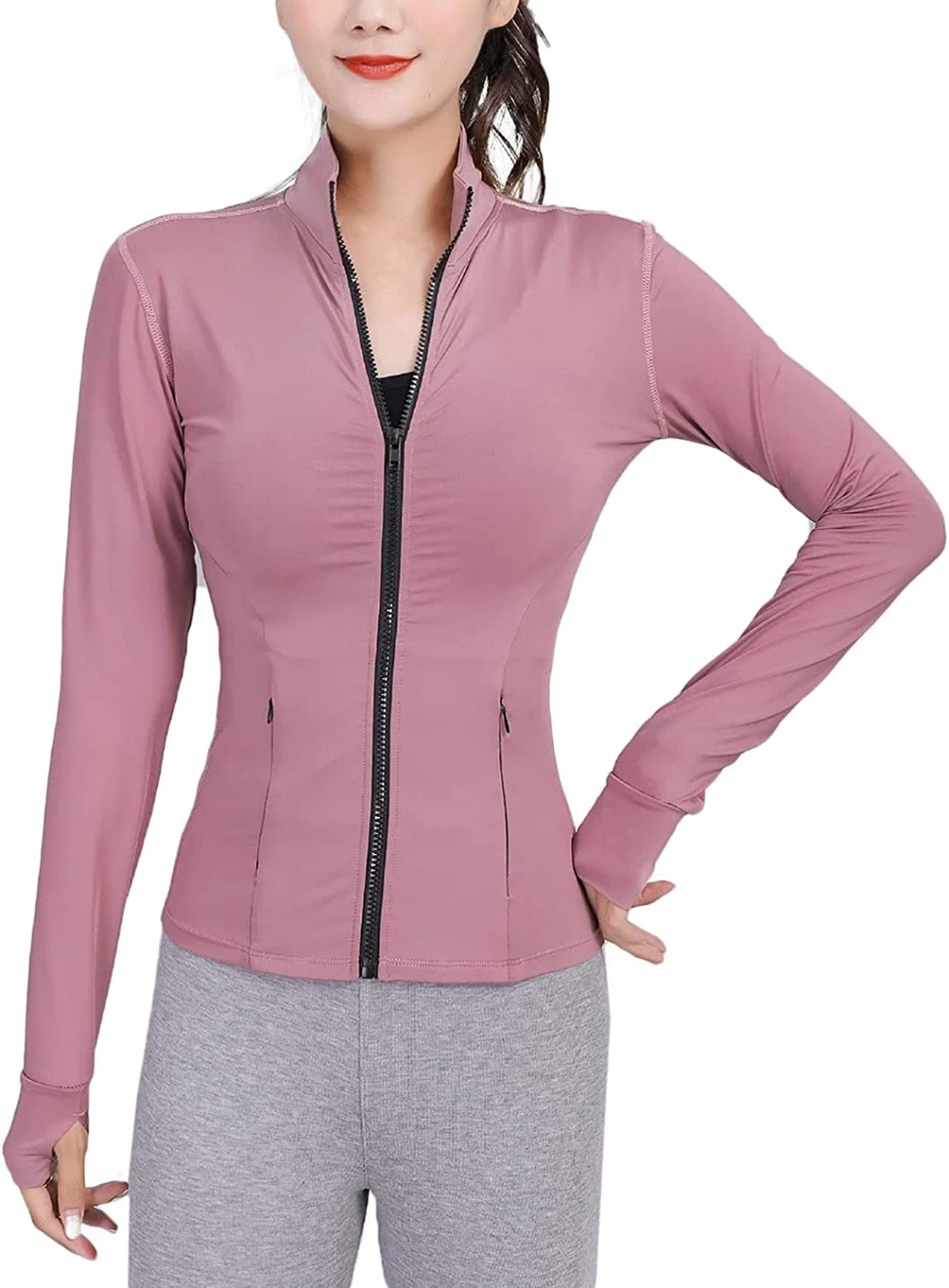 lviefent womens lightweight full zip running track jacket