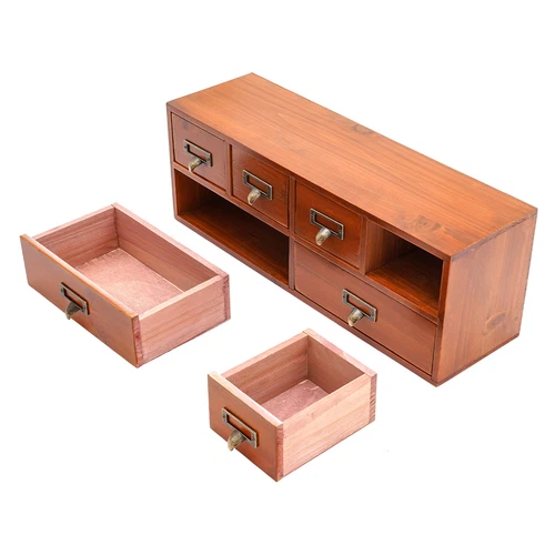 6 Drawers Desktop Dresser Wooden Storage Dressers Chests of Drawers for Bedroom - Picture 10 of 21