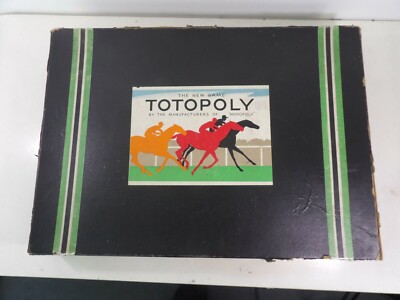 Jeu Totopoly 1ère édition – Waddington, Vers 1938, Plomb, Courses De Chevaux, Vintage