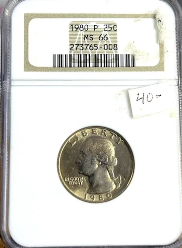 1980-P Washington Quarter - NGC MS-66  #ES-24