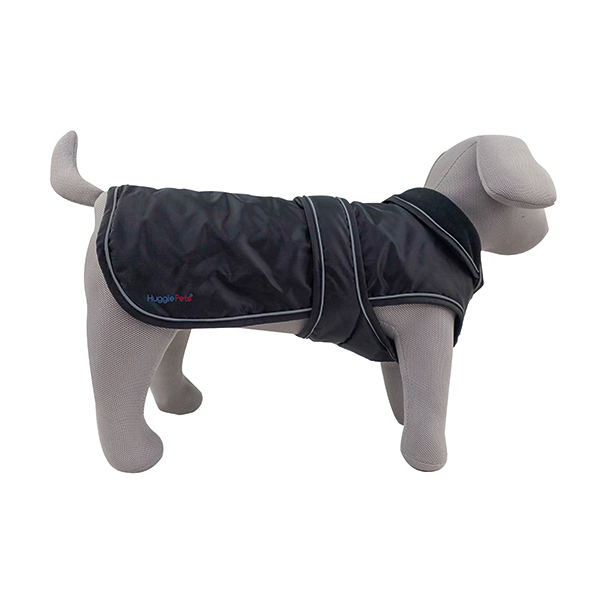HugglePets Dog Coat Arctic Armour Black Puppy Warm Waterproof