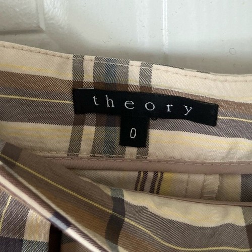 THEORY Plaid Mid-length Circle Skirt Size 0 - Picture 3 of 8