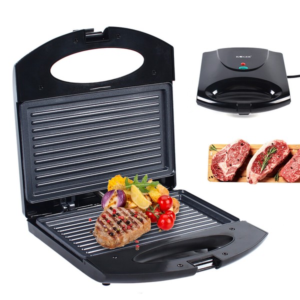 Elektrogrill Tischgrill Steakmaschine Kontaktgrill Panini Maker Sandwichtoaster-image