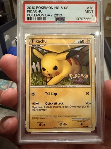 Pikachu graded PSA 9 for sale on eBay