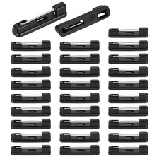 100 Pcs Blank Name Tags 0.9 Inch Name Tag Pin Bulk for Office, Black