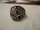 Vintage sterling silver Native American Eagle ring  sterling and Y size 11.5