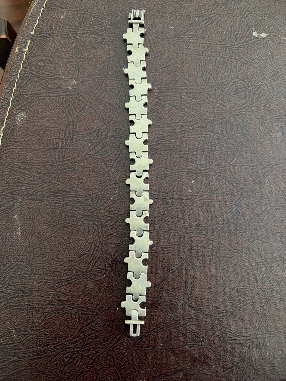 Real Solid 925 Sterling Silver Flat Puzzle Piece … - image 2