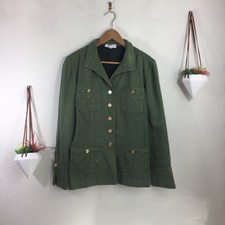 St. John Sport by Marie Gray green military jacket