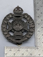 The Rifle Corps Cap Badge - WW1 / WW2 Original White Metal Cap Badge
