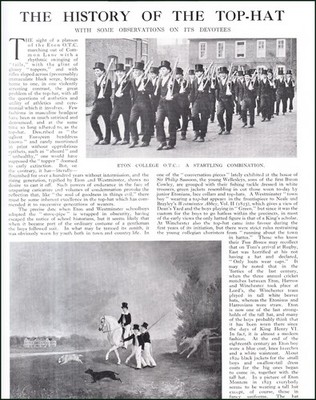 THE HISTORY OF THE TOP-HAT. WITH SOME OBSERVATIONS ON ITS DEVOTEES. SEVERAL PICT