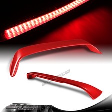 For 1996-2000 Honda Civic Coupe Painted Red Rear Trunk Spoiler Wing Led Brake