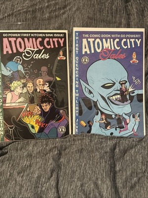 Atomic City Tales #1 & #2 Go Power Jay Stephens 1996 Kitchen Sink Press
