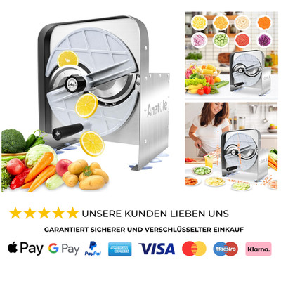 Gemüseschneider Gemüsehobel Gastronomie Edelstahl 0-10mm Einstellbar Zwiebel uvm