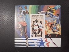 Djibouti 45f Jeux Olympiques Los Angeles MNH neuf  Bloc Luxe yv 590 1984 IMPERF