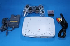 Sony Playstation PS One PS1 Video Game Console Bundle - White - 1 YEAR WARRANTY