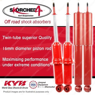 カベチョロ F + R KYB SKORCHED 4'S 4WD Shocks for TOYOTA Landcruiser Prado
