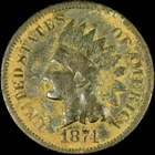 1874 INDIAN HEAD CENT ✪ VF VERY FINE DETAILS ✪ 1C PENNY COIN B ◢TRUSTED◣