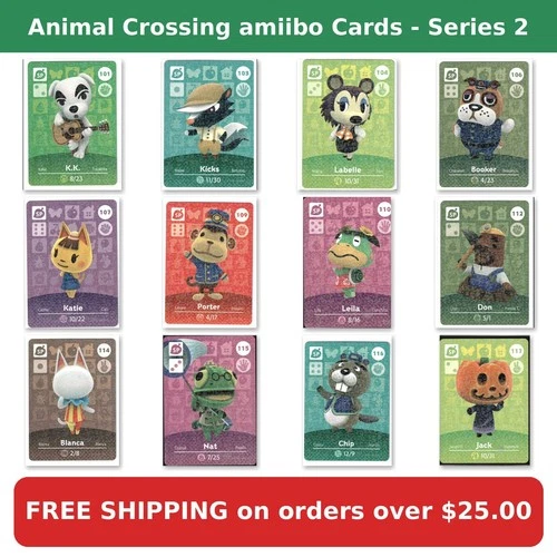 Animal Crossing Amiibo Cards Series 2 #101-200 Authentic - Pack Fresh (Choose)