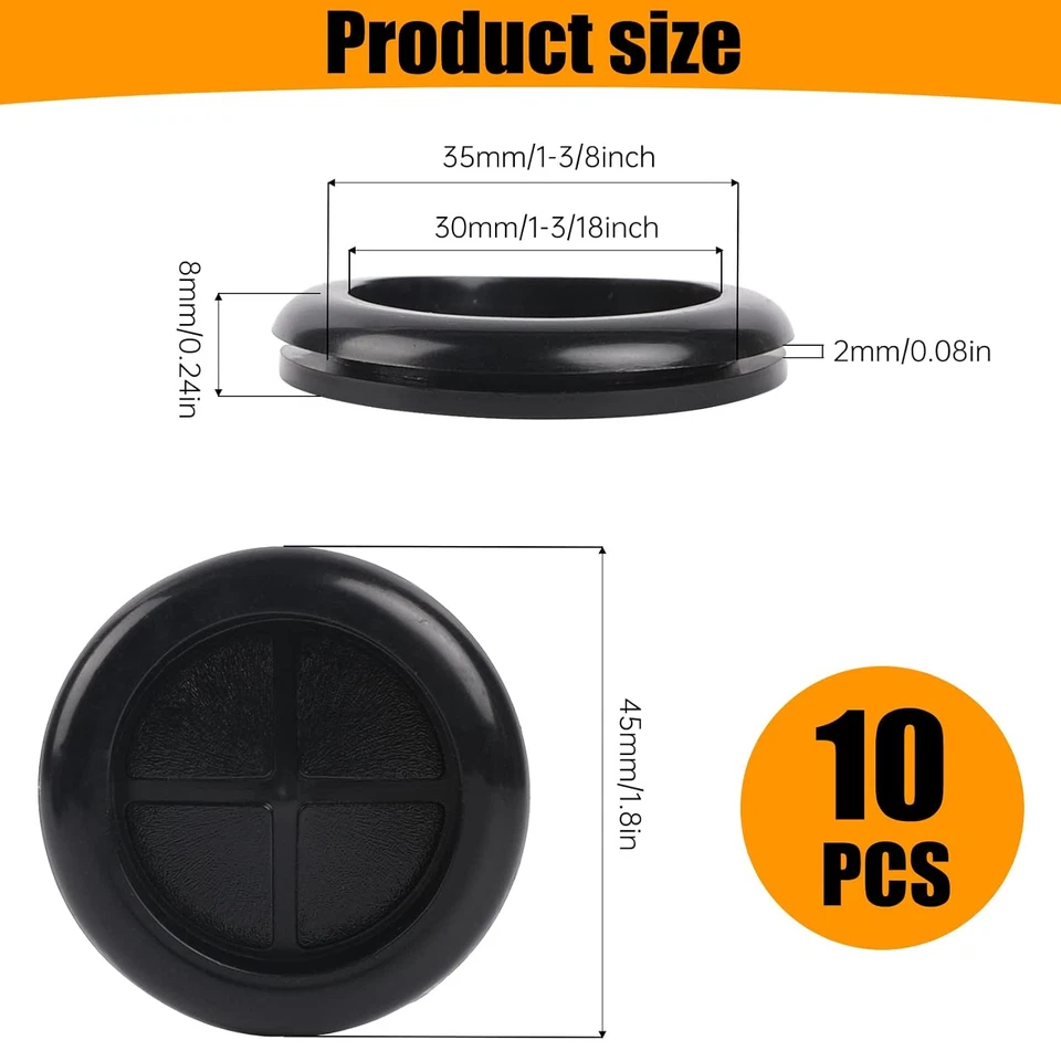 1-3/8" Rubber Grommets Wire Protection Drill Hole Firewall Hole Plugs Rubber Gro - Image 2 of 4