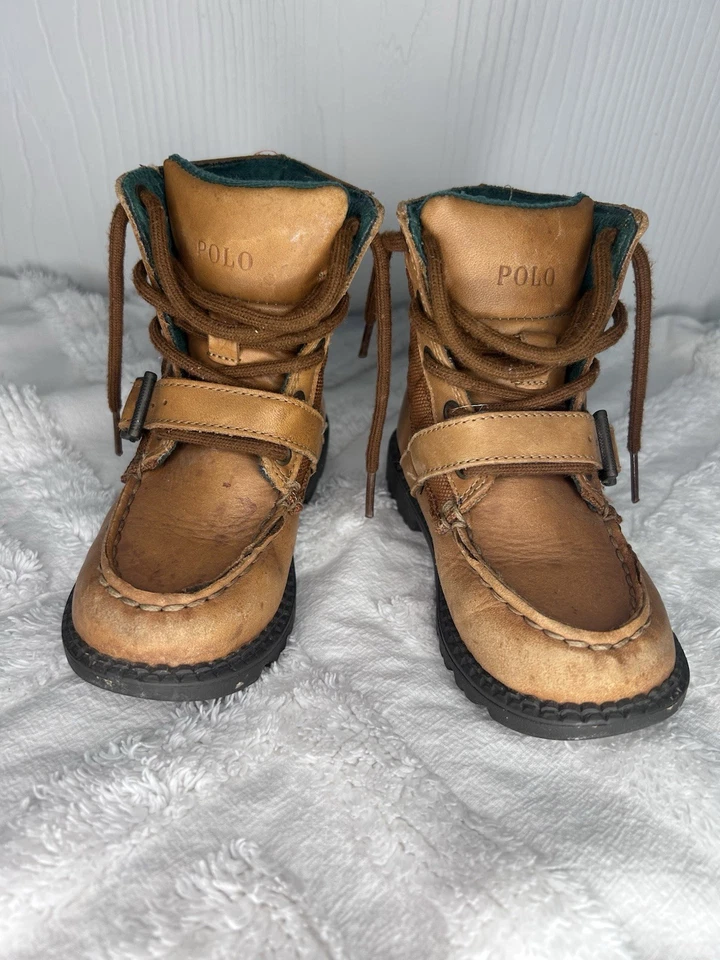 Botas Polo by Ralph Lauren Cuero Ranger Hi Ultra Tostadas Niños Talla 8 Foto 3 de 4