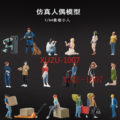 1/64 Diorama Scale Various Figure Model City Street Doll Scene Display Model Toy