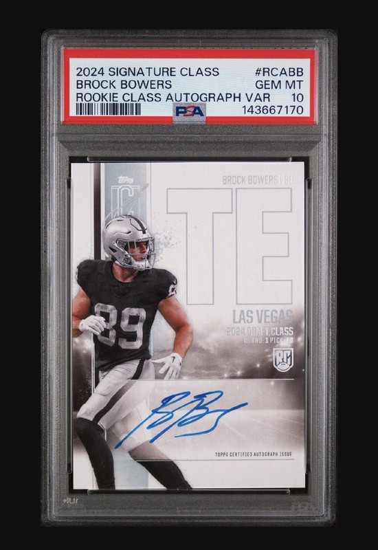 2024 Topps Signature Class - Rookie Class Autographs Brock Bowers PSA 10