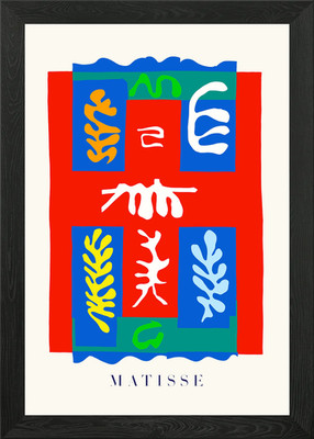 Matisse | Komposition à la croix ro gerahmtes Wandbild Poster Leinwanddruck Bild